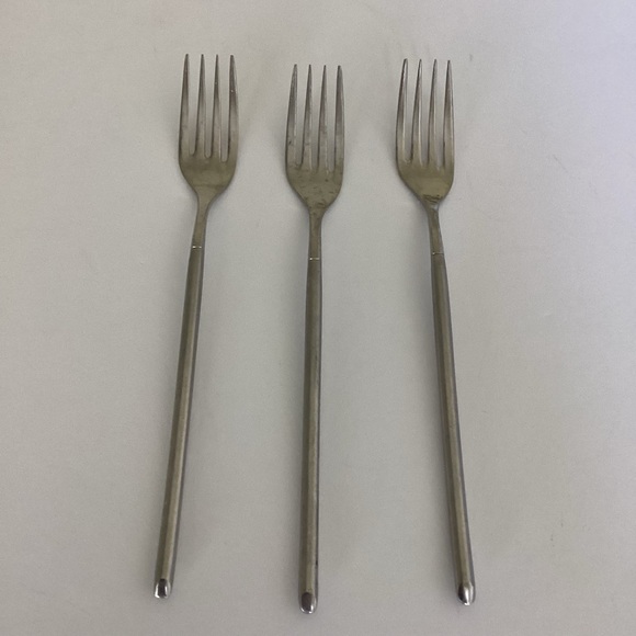 Guy Degrenne Flatware Set of 3 Long Forks - Picture 1 of 12
